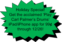 Order The All New 'Play Carl Palmer's Drums' app for iPhone, iPad, and iPod Touch